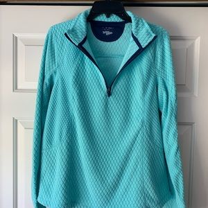 Tek Gear Quarter Zip; Teal/Navy